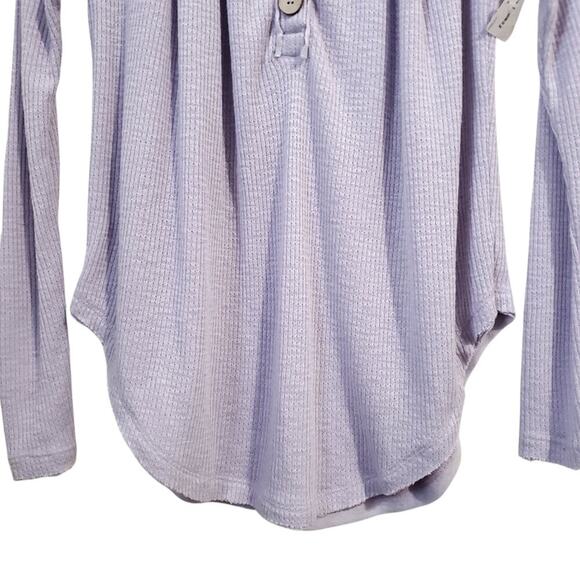 Free People Must Have Henley top in Lilac Womens XS boho hippie - Picture 9 of 15